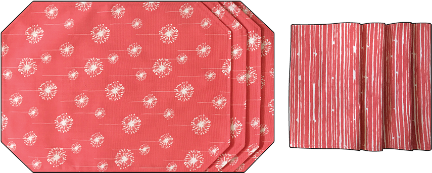 Dandelion Wisp Placemat & Napkin Set (900x381), Png Download