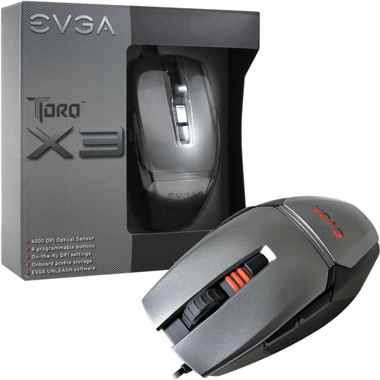 Evga Torq X3 Gaming Mouse, Customizable, 4000 Dpi, - Evga Torq X3 (600x600), Png Download