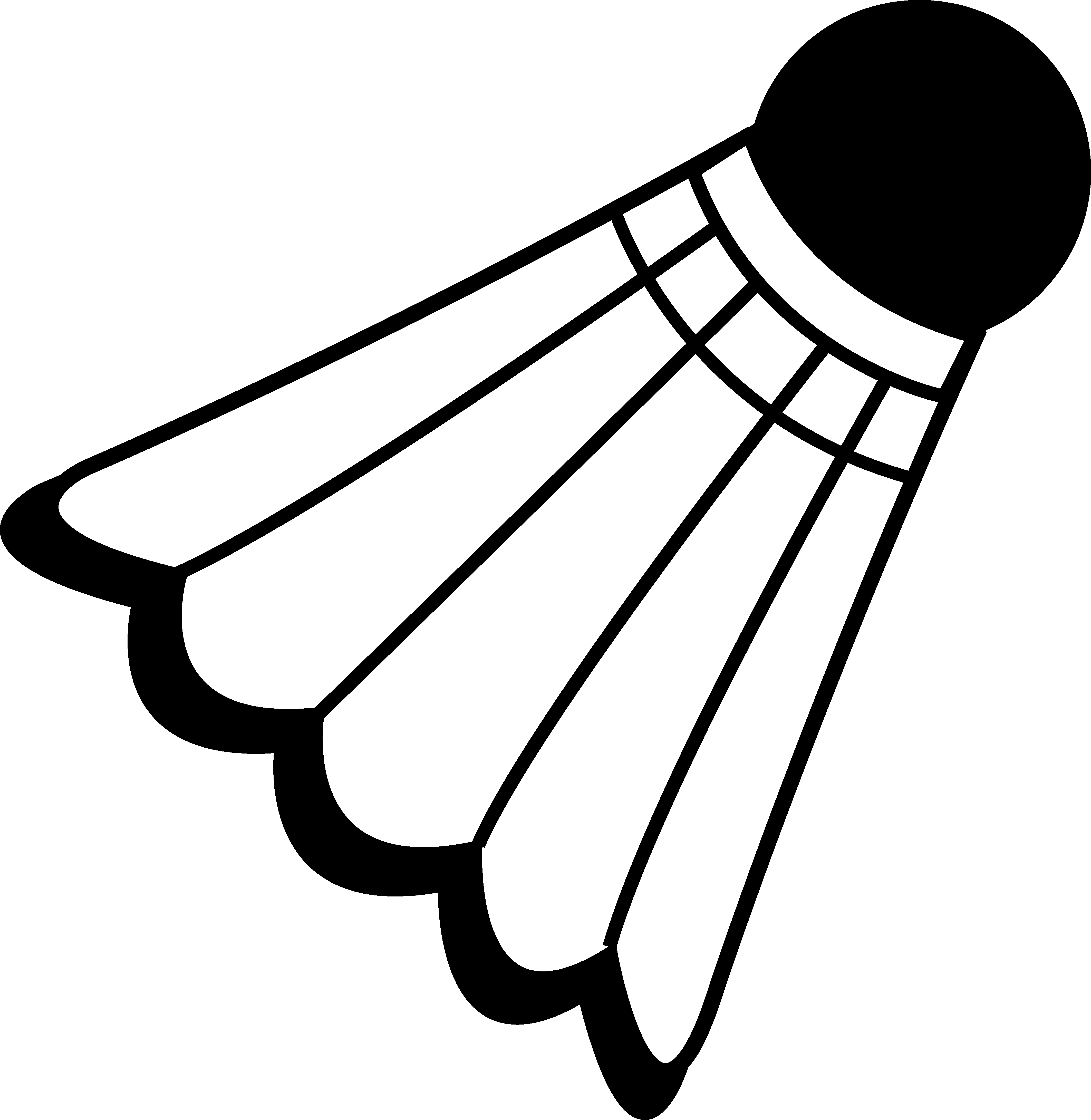 Badminton Clipart Cork - Badminton Birdie Clip Art (4251x4364), Png Download
