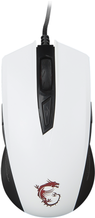 Mice Gaming Gear Clutch Gm40 White - Msi Gm 40 Glossy White Mouse (600x480), Png Download