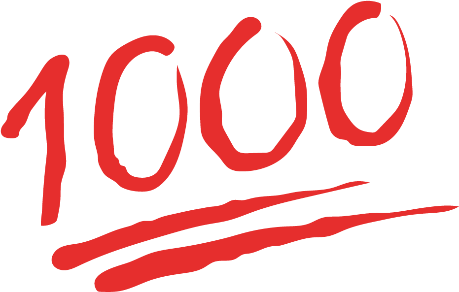 Bi Graphics 1000 Emoji Transparent - Keep It 1000 (1200x600), Png Download