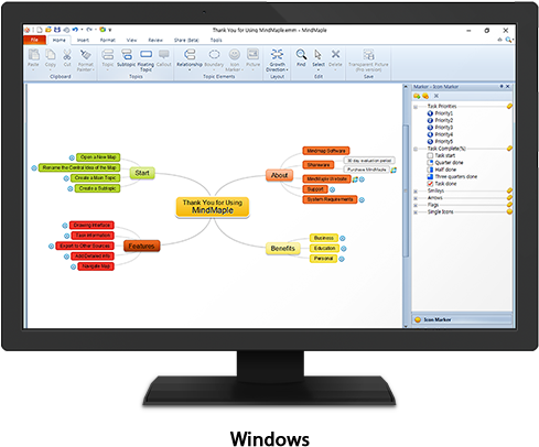 Mindmaple Classic - Computer Monitor (1170x547), Png Download