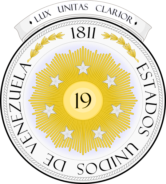 Segunda República De Venezuela 1812-1814 - Primer Escudo De Venezuela 1811 (540x599), Png Download