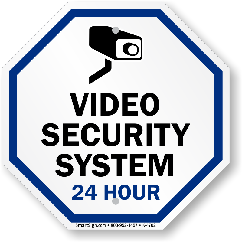 Video Security With Graphic System Sign - Video Security System Sign (800x800), Png Download