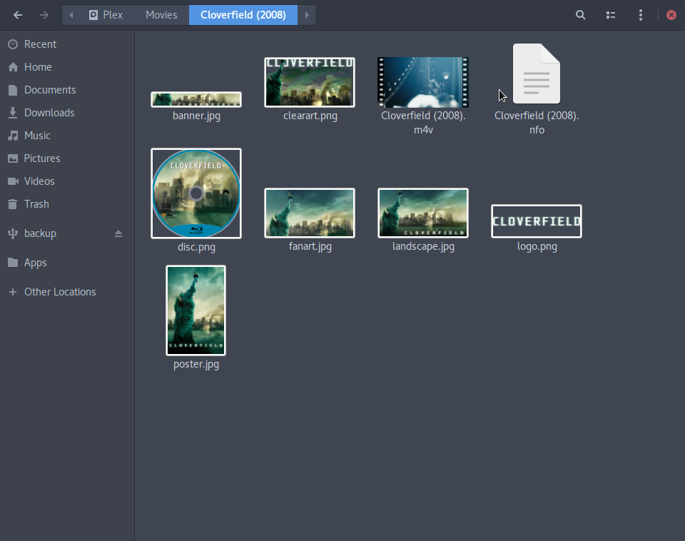 Every Movie File Is In Its Own Similarly Named Folder - Cloverfield Poster (960x758), Png Download