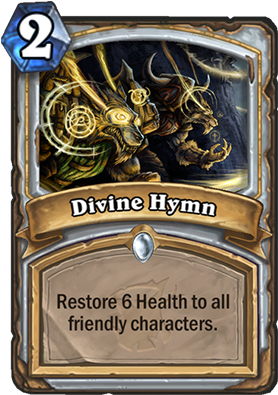 Divine Hymn Card - Priest Board Clears Hearthstone (300x429), Png Download