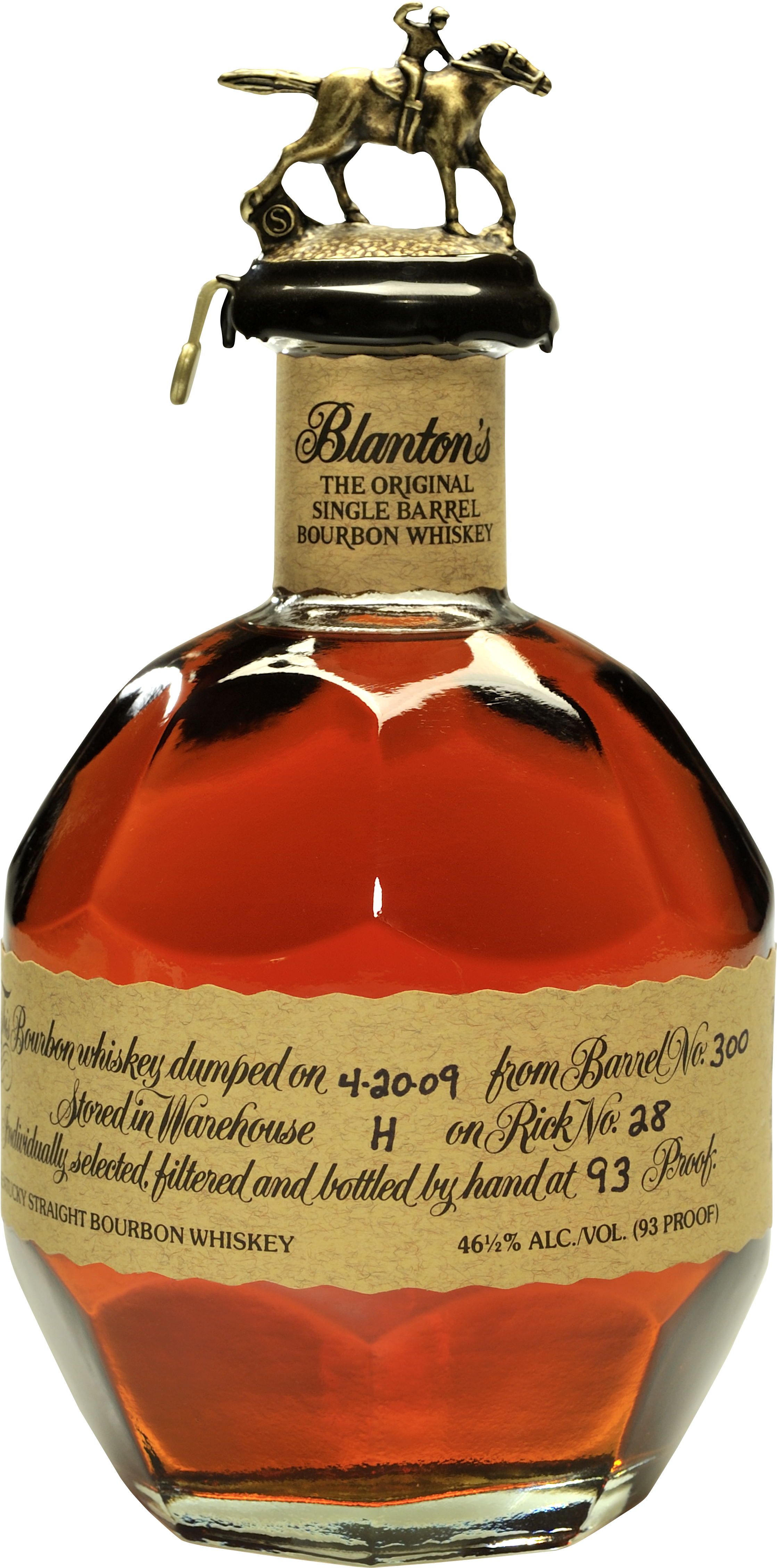 Blanton's Single Barrel Bottle - Blanton Bourbon The Original Single Barrel Bourbon (4500x6762), Png Download