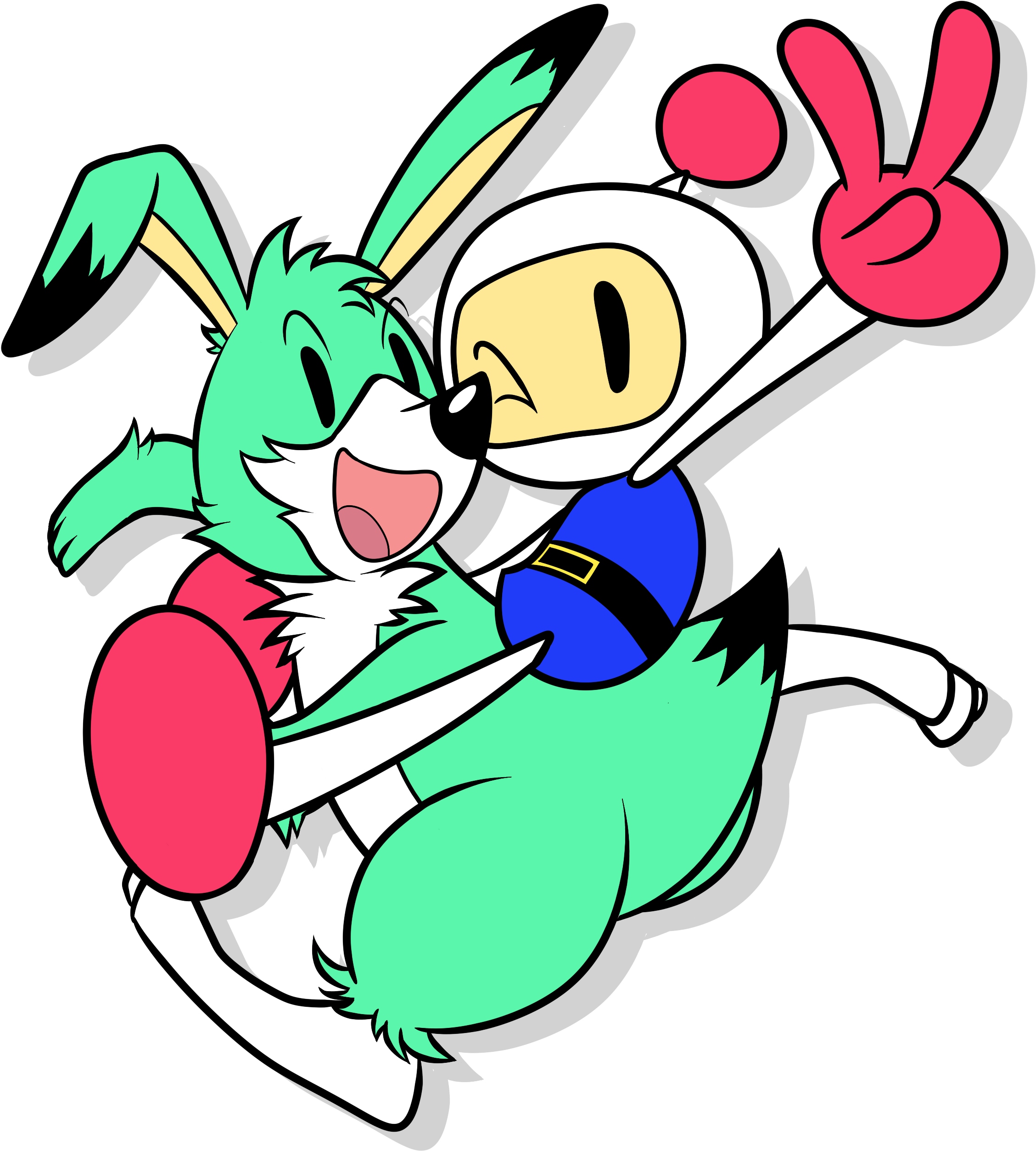 Bomberman R Louie , - Super Bomberman R Louie (2500x2900), Png Download