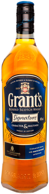 Easy To Drink, Full Of Character And Bags Of Maltiness, - Grant's Signature Blended Whisky (800x800), Png Download