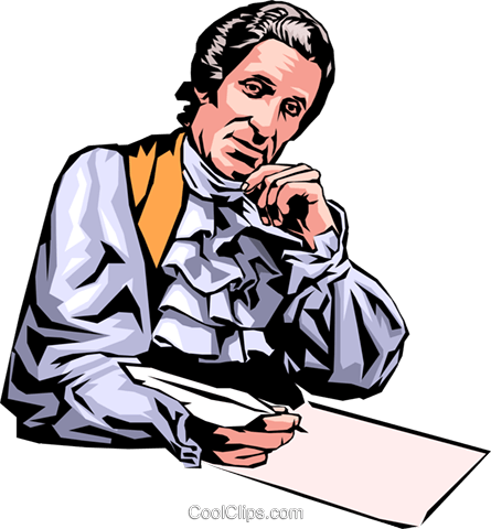 Thomas Jefferson Royalty Free Vector Clip Art Illustration - Writing The Declaration Of Independence Gif (445x480), Png Download