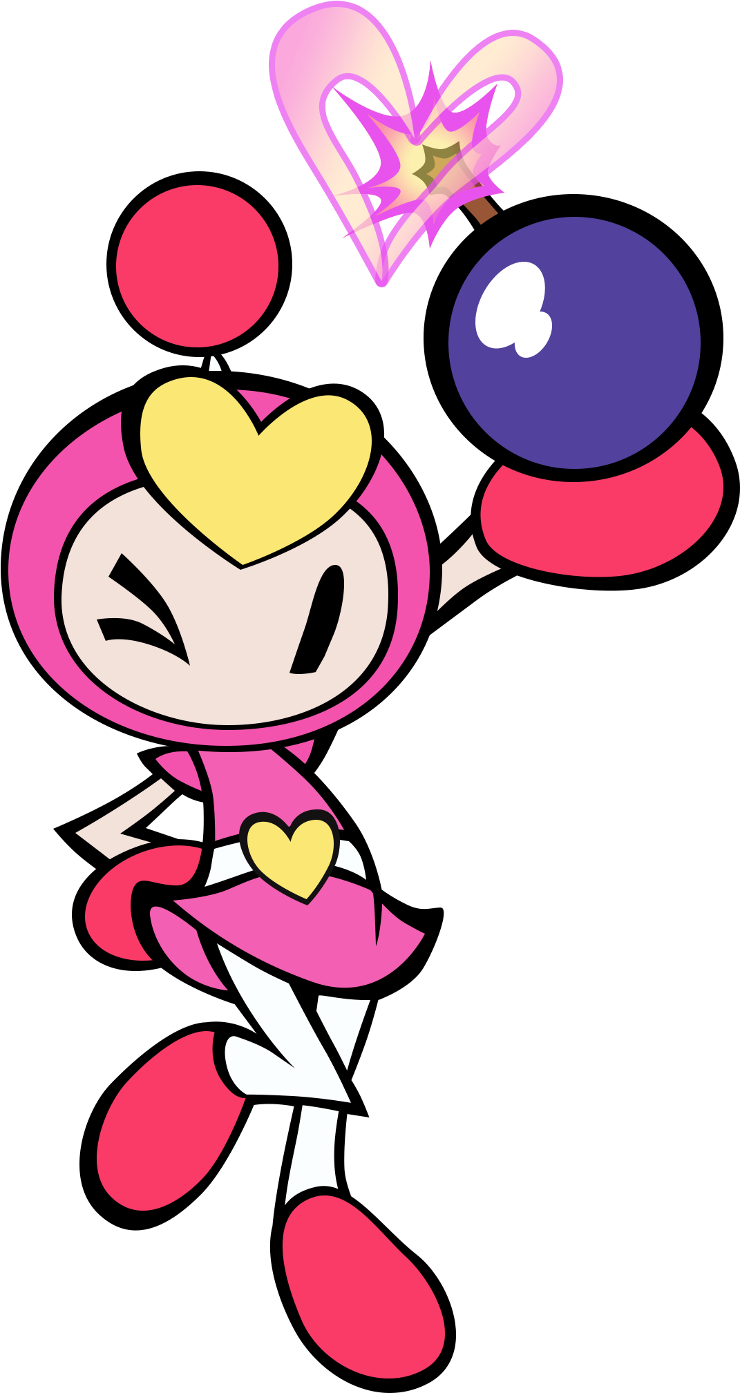 Pretty Bomberman R - Pretty Bomber Super Bomberman R (1080x2019), Png Download