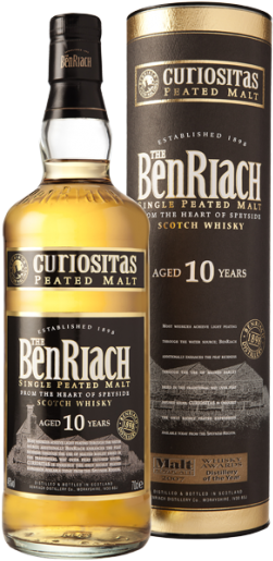 Two Of The Biggest Misconceptions For Novice Whisky - Benriach 10 Year Old Curiositas Peated Malt Scotch (315x594), Png Download