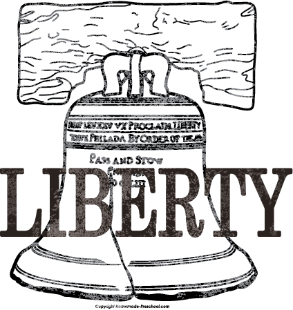 Freedom Bell Cliparts - Liberty Bell Images Black And White (424x449), Png Download