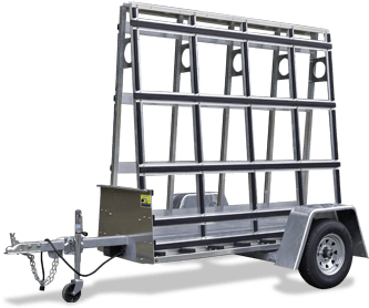 Best Glass Racks For Vans Pick Ups Trucks And Trailers - Trailer With Glass Rack (479x289), Png Download