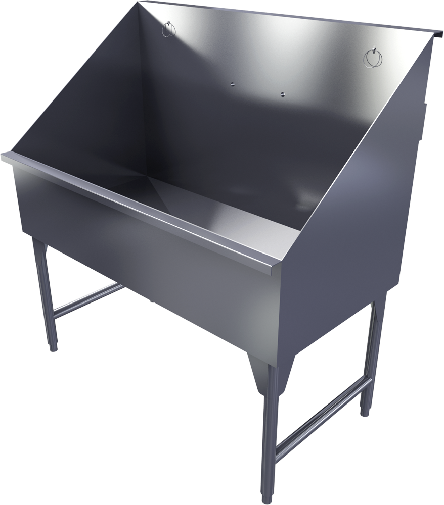 48 Dog Sink Without Ramp Without Tap 3d View - Hotel (878x1000), Png Download