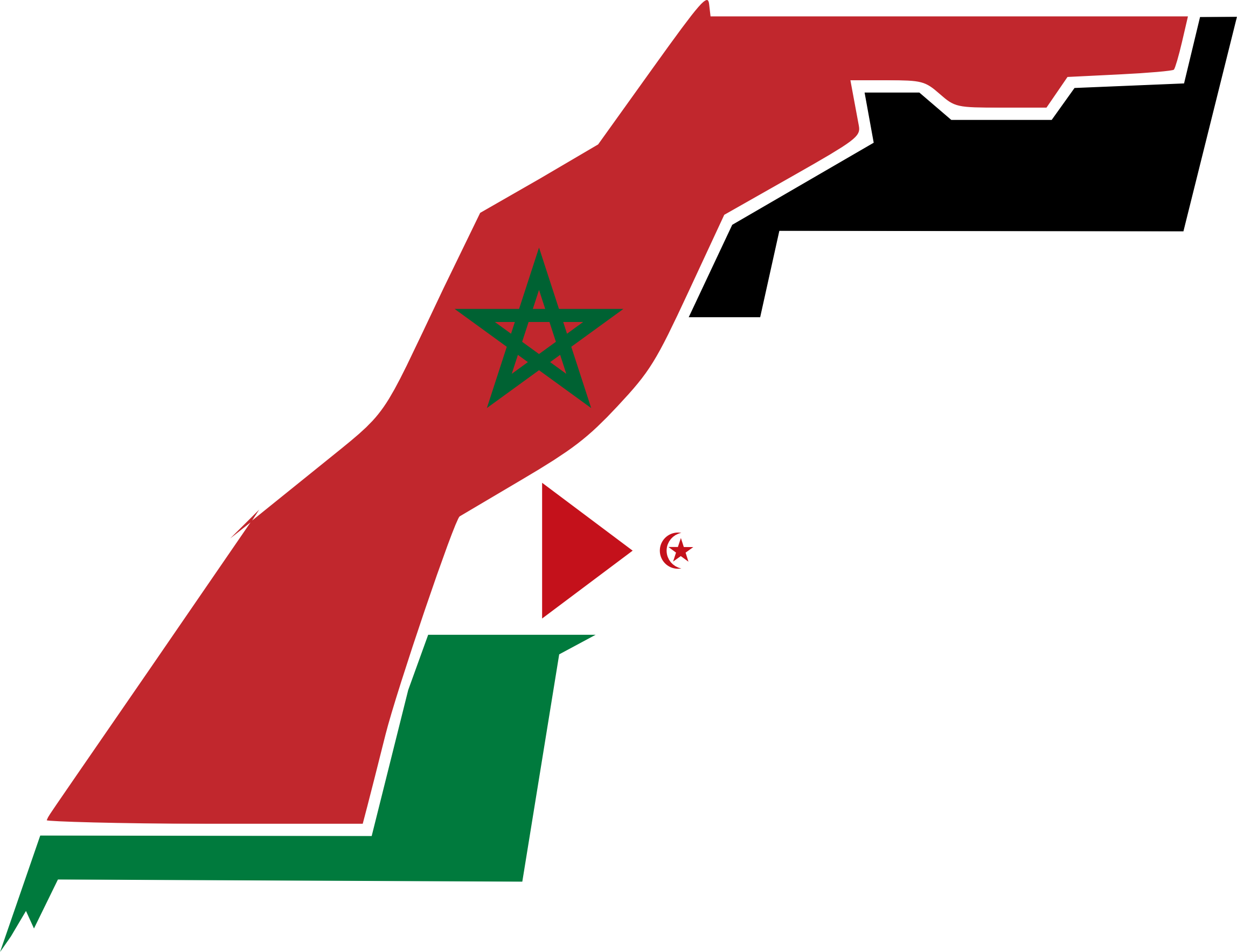 This Free Icons Png Design Of Western Sahara Flag Map (2296x1768), Png Download
