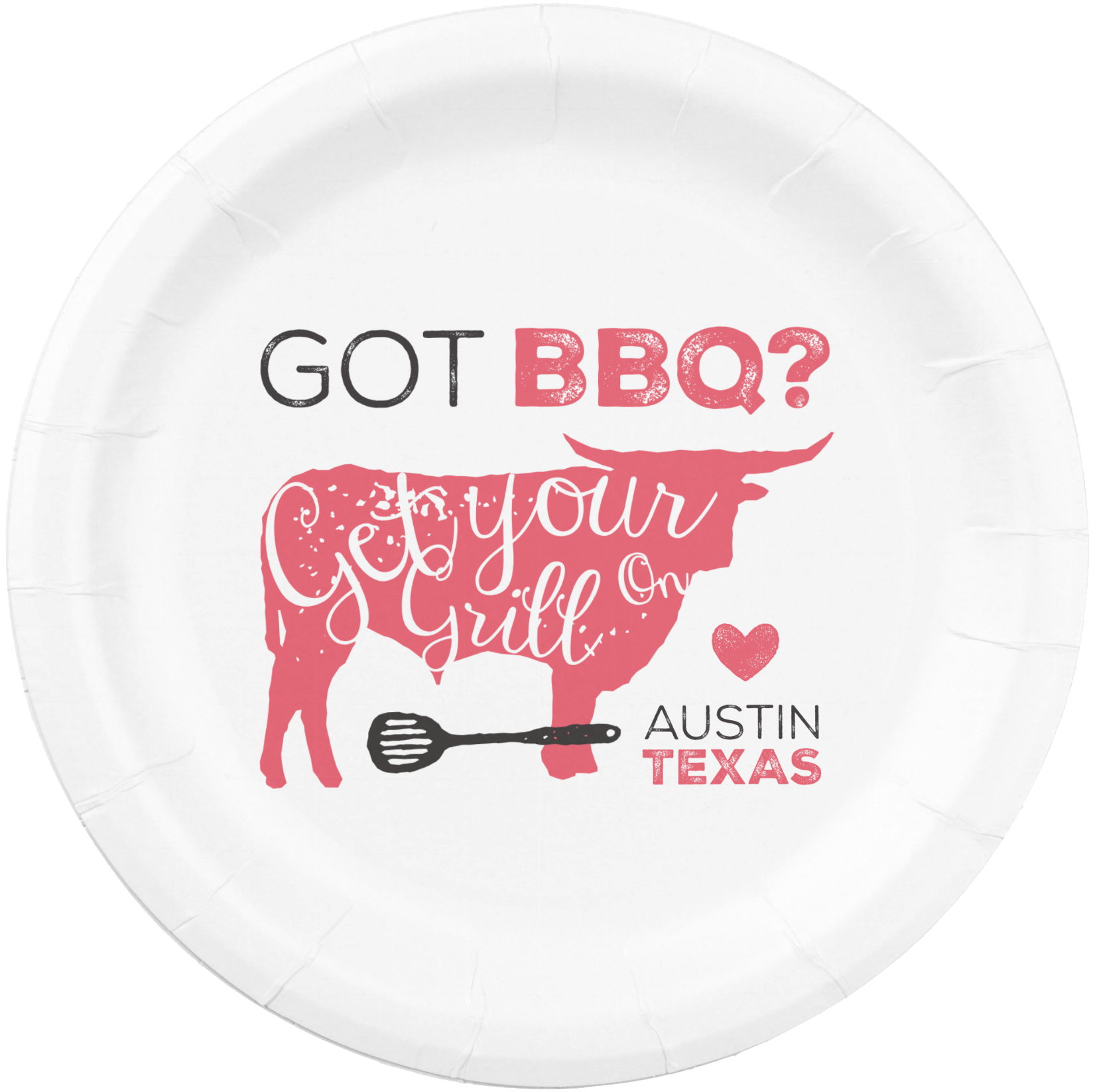 Bbq-themed Paper Plates - Erhaltene Grillen? Erhalten Sie Ihren Grill Auf Tragetasche (2000x2000), Png Download