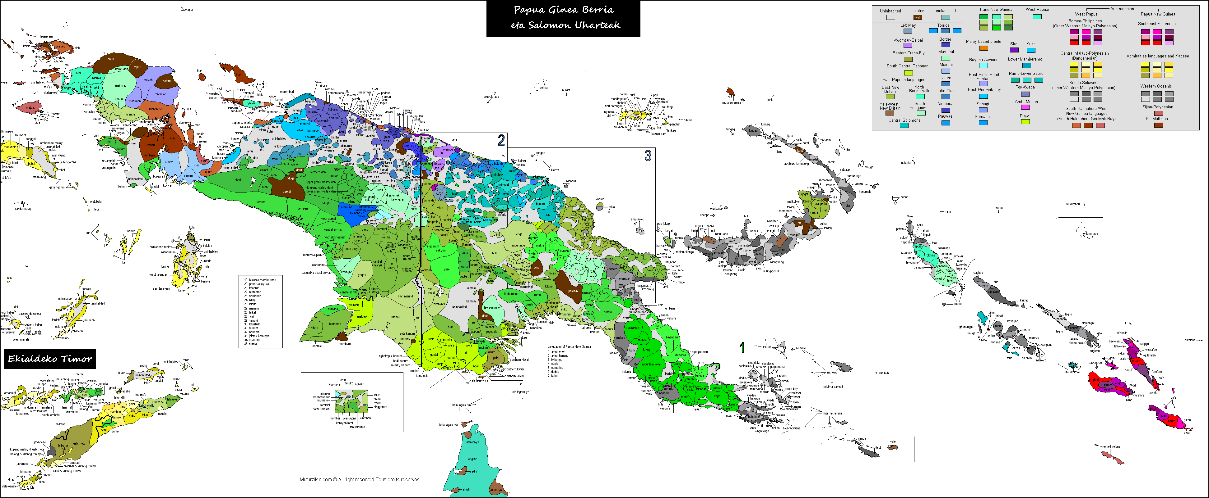 Quality Postlinguistic Map Of The Papua And Papua New - Tribe Map Of Papua New Guinea (3887x1604), Png Download