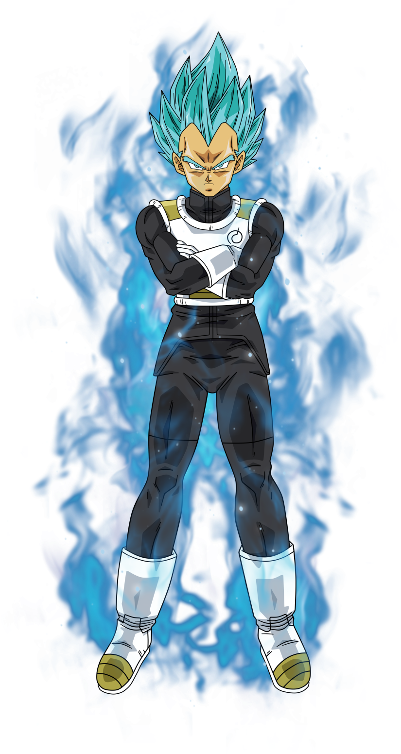 Vegeta Super Saiyan Blue By Bardocksonic On Deviantart - Dragon Ball Fighterz Vegeta Blue (654x1222), Png Download