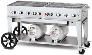 Accessorize Your Grill - Crown Verity 60" Club Series Grill With Two Horizontal (392x313), Png Download