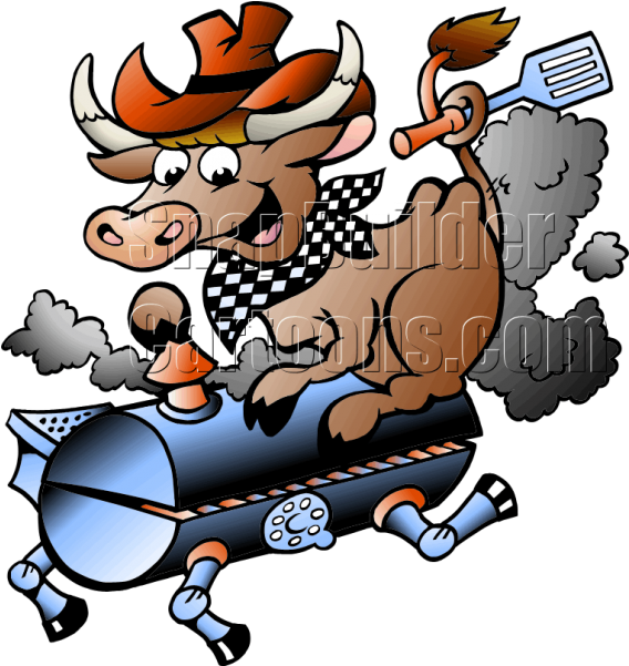Bbq Cow (600x600), Png Download