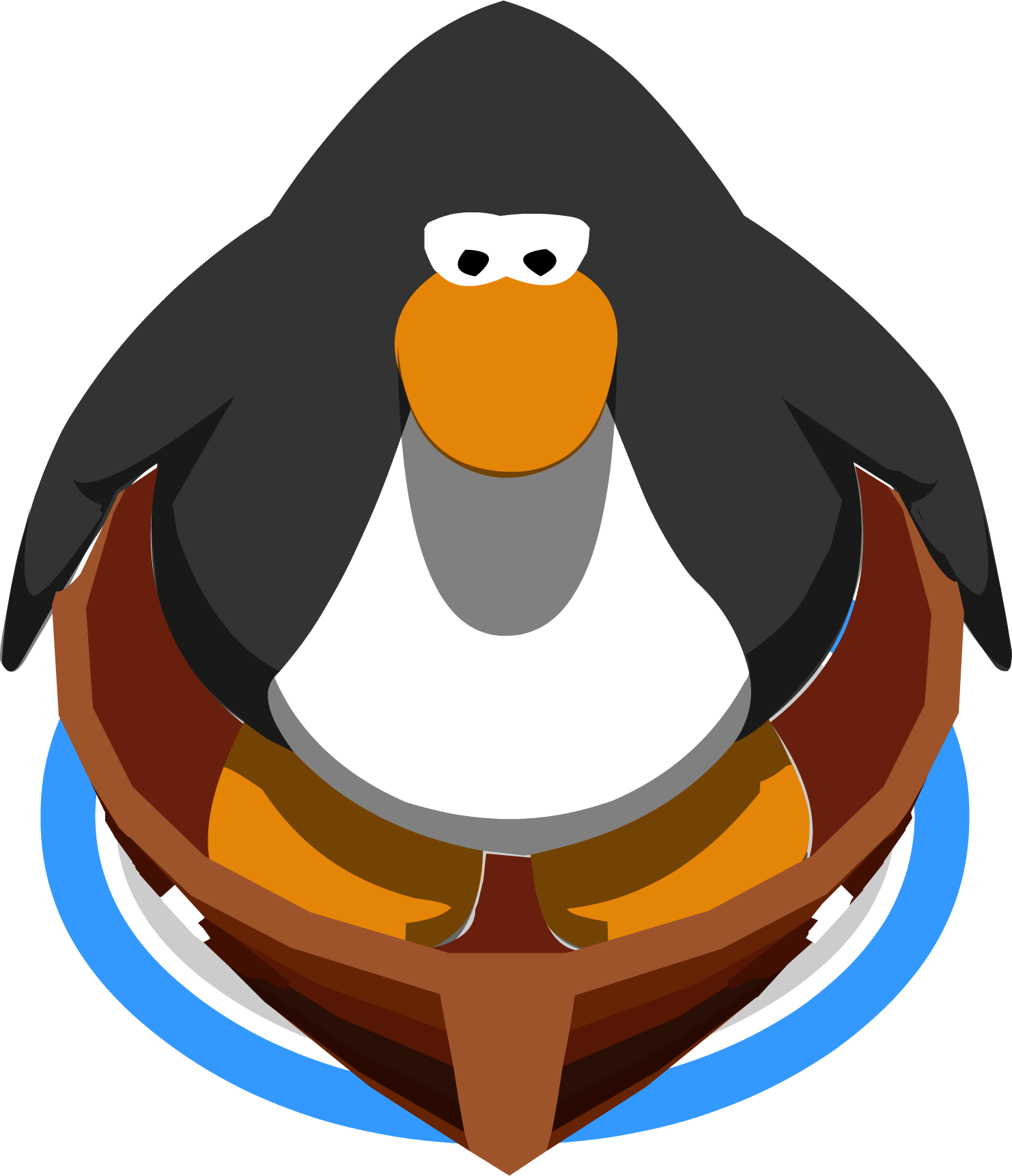 Wooden Canoe In-game - Club Penguin Vuvuzela (1482x1722), Png Download