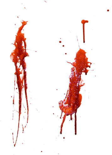 Blood Splatter - Tear Drop Png Blood (359x500), Png Download