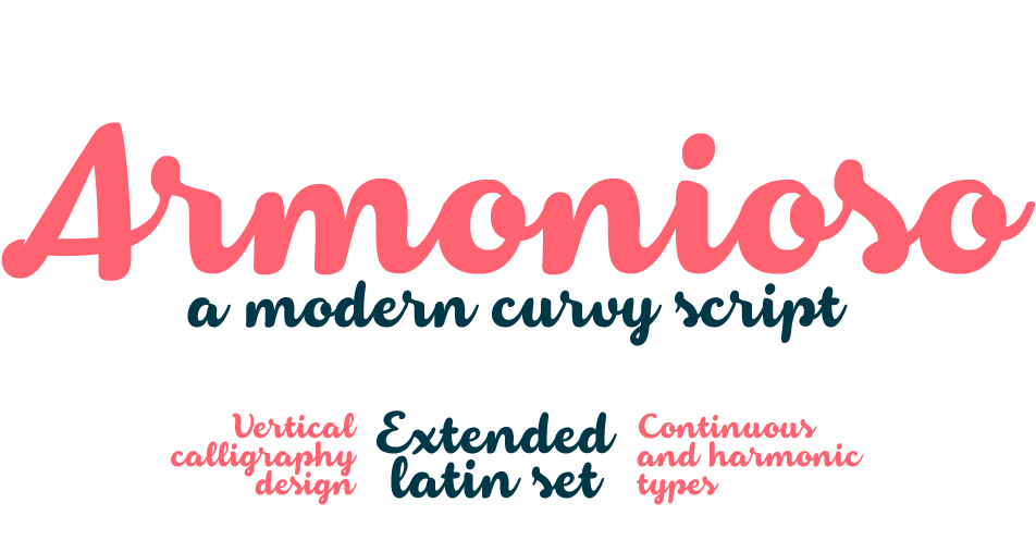 Armonioso Script Font - Armonioso Font (1080x540), Png Download