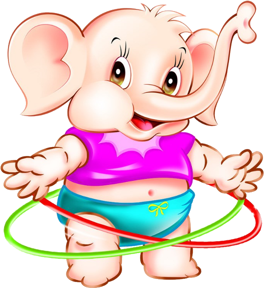 Clip Art - Funny Elephant Clipart (600x600), Png Download