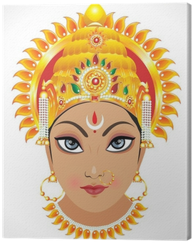 Draw Face Of Durga Maa (400x400), Png Download