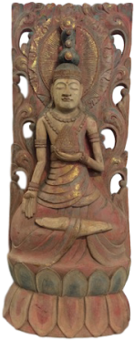 Large Hand Carved Garuda - Statue (300x400), Png Download