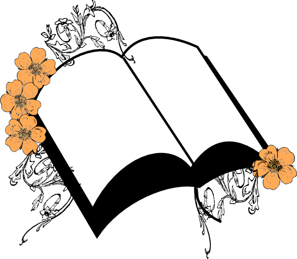 Wedding Peach Flower Bible Clip Art - Bible Borders Clip Art (600x523), Png Download