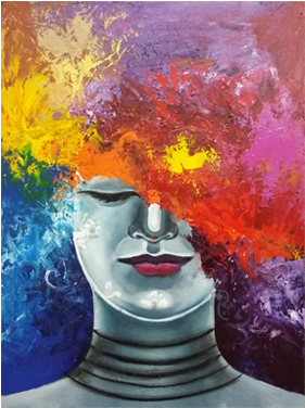 Colors Of Life - Modern Art (500x375), Png Download