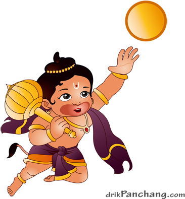 Chaitra Poornima Hanuman Jayanthi - Bal Hanuman Eating Sun (400x400), Png Download