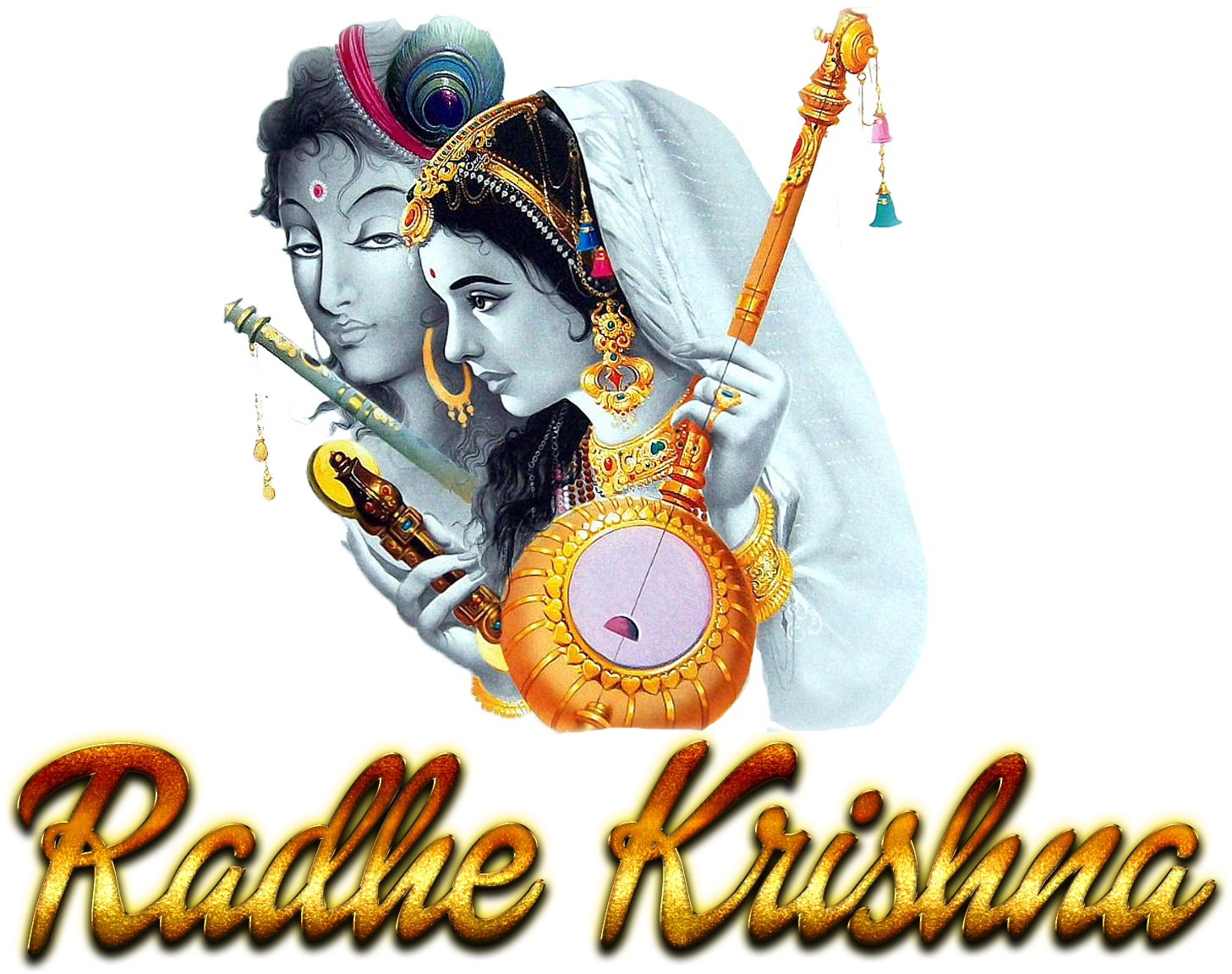 Meerabai And Krishna (1920x1200), Png Download