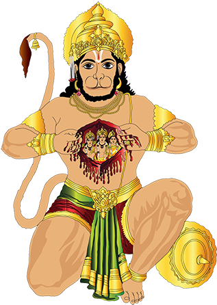 Hanuman Png - Hanuman Chest Png (351x450), Png Download