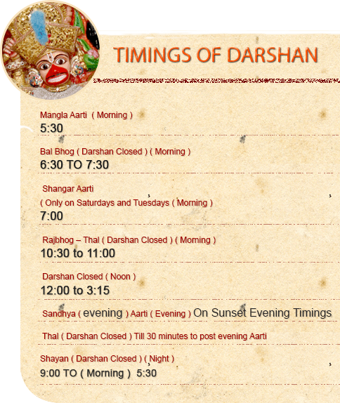 Hanuman Mantra - Sarangpur Hanuman Temple Timings (484x574), Png Download