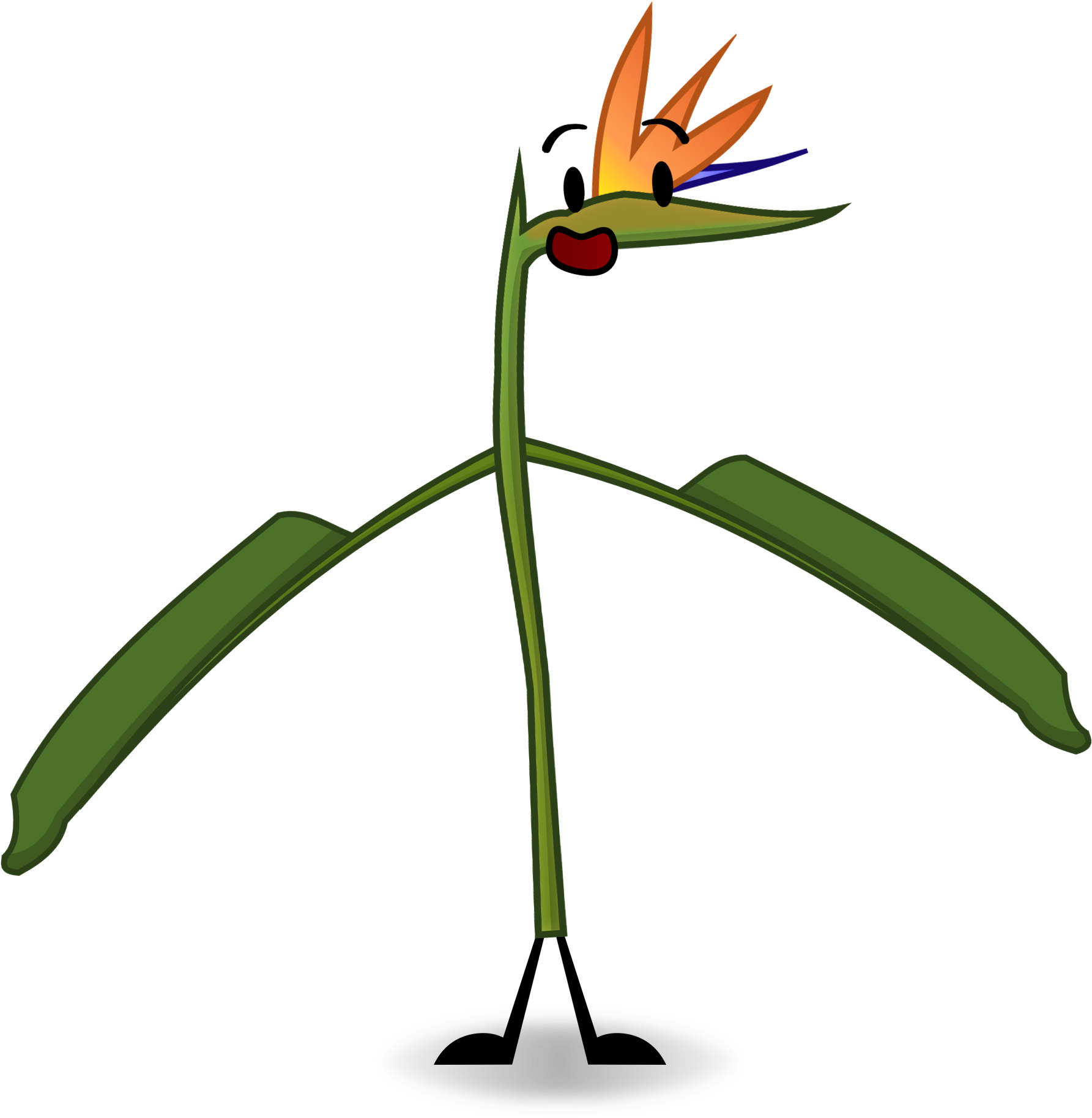 Crane Flower - Object Connects Crane Flower (1865x1853), Png Download