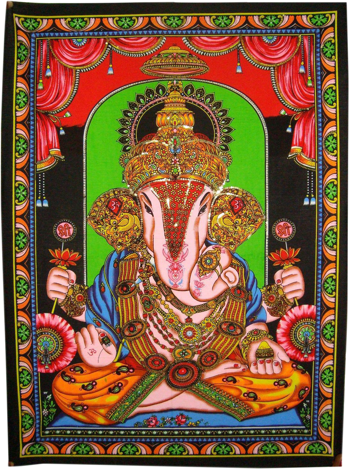 Vintage Bohemian Indian God Gypsy Home Decor - Ganesha (1241x1669), Png Download