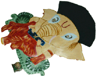 Lord Ganesh - Cross-stitch (404x316), Png Download