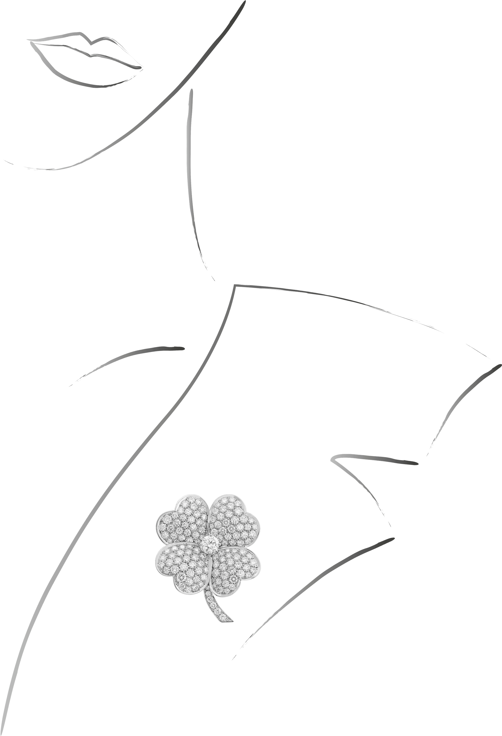 Picture Black And White Library Clip Pendant Very Large - Sketch (3000x3000), Png Download