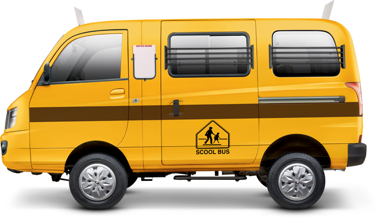 Mahindra Supro In School Bus Yellow Color - Mahindra Supro School Van (752x434), Png Download
