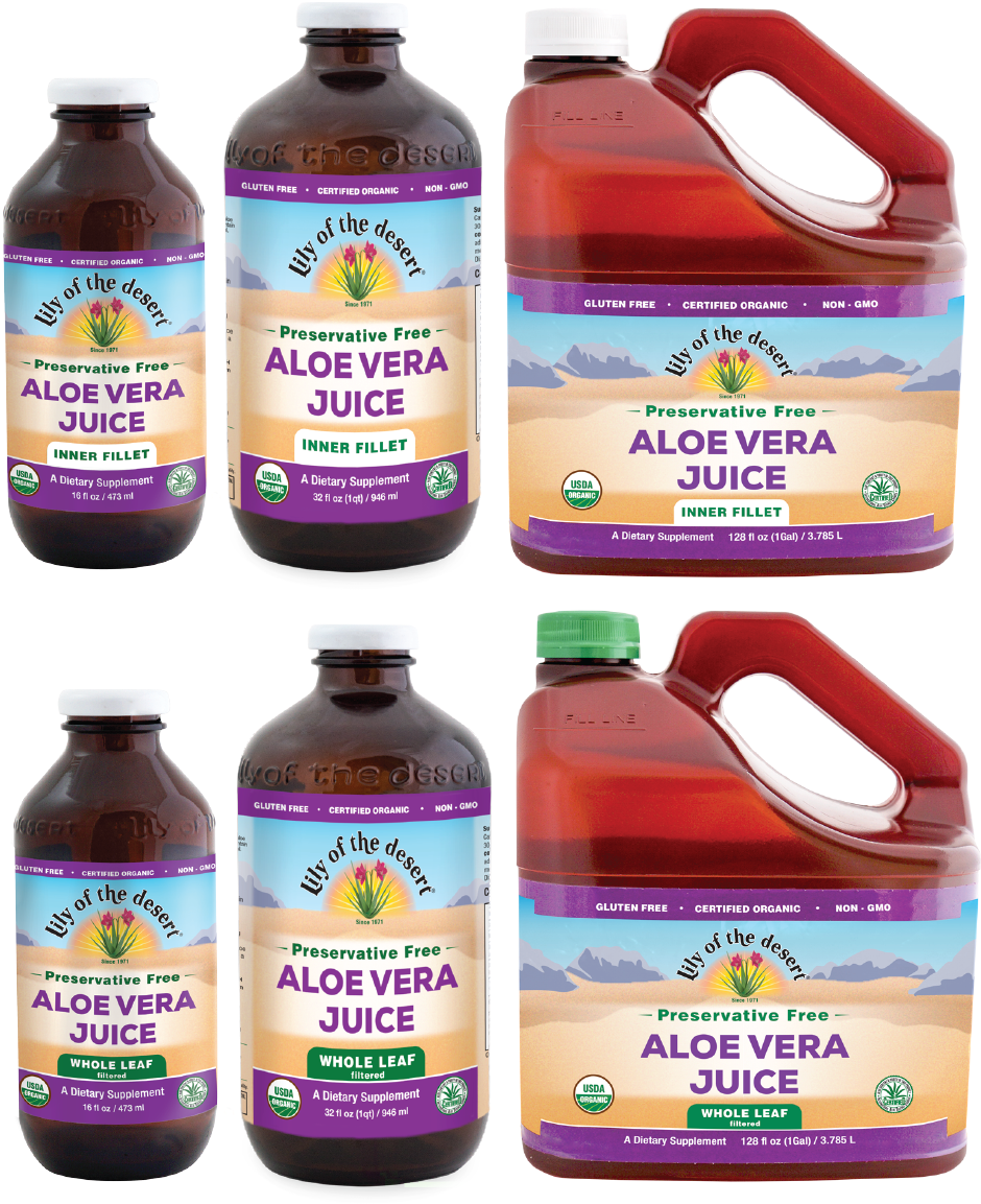 Preservative Free Juices Lily Of The Desert - Natural Foods (1085x1235), Png Download