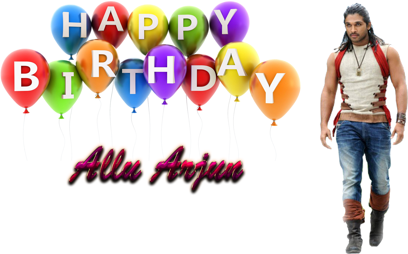 Allu Arjun Free Png - Happy B Day Png (1920x1200), Png Download