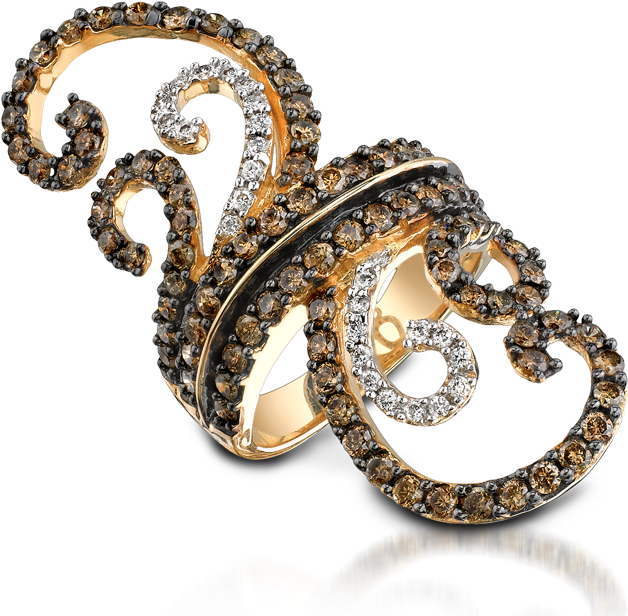 The Gladiator® Bracelet Sparked A Trend In Hollywood, - Levian Ring 2-1/6 Carats Tw Diamonds 14k Honey Gold (745x701), Png Download