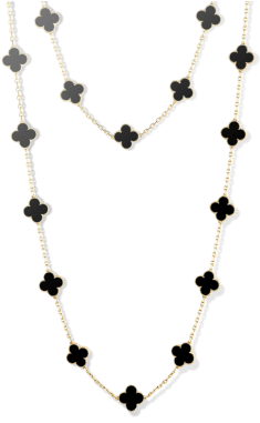 Vintage - Van Cleef Necklace Black (380x380), Png Download