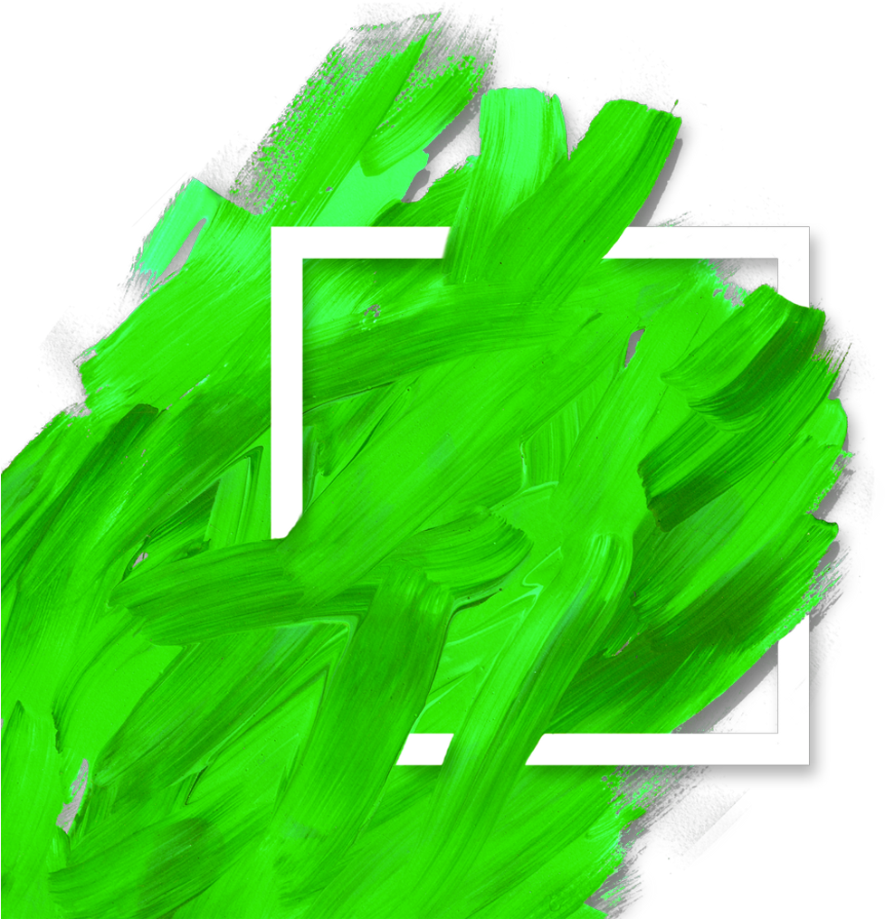 Ftestickers Background Watercolor Frame Green - Paint Stroke Png Orange (1024x1024), Png Download