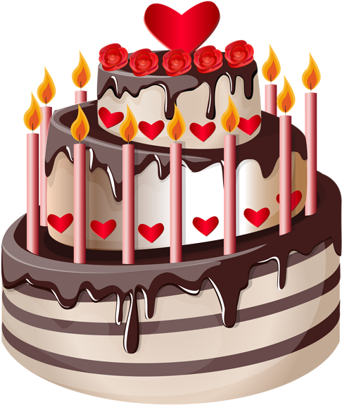 Birthday Cake Clip Art Image - Happy Birthday Cake Png (507x600), Png Download