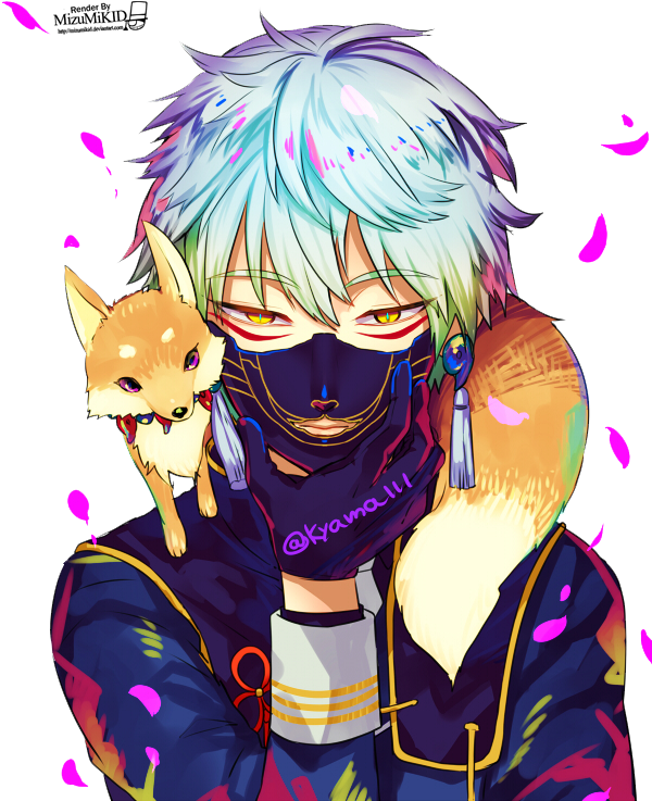 231115 Anime Boy By Mizumikid On Deviantart - Touken Ranbu Hanamaru Nakigitsune (600x755), Png Download