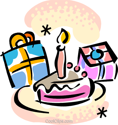 Birthday Cake And Presents Royalty Free Vector Clip - Happy Birthday Lovely Mother In Law (455x480), Png Download